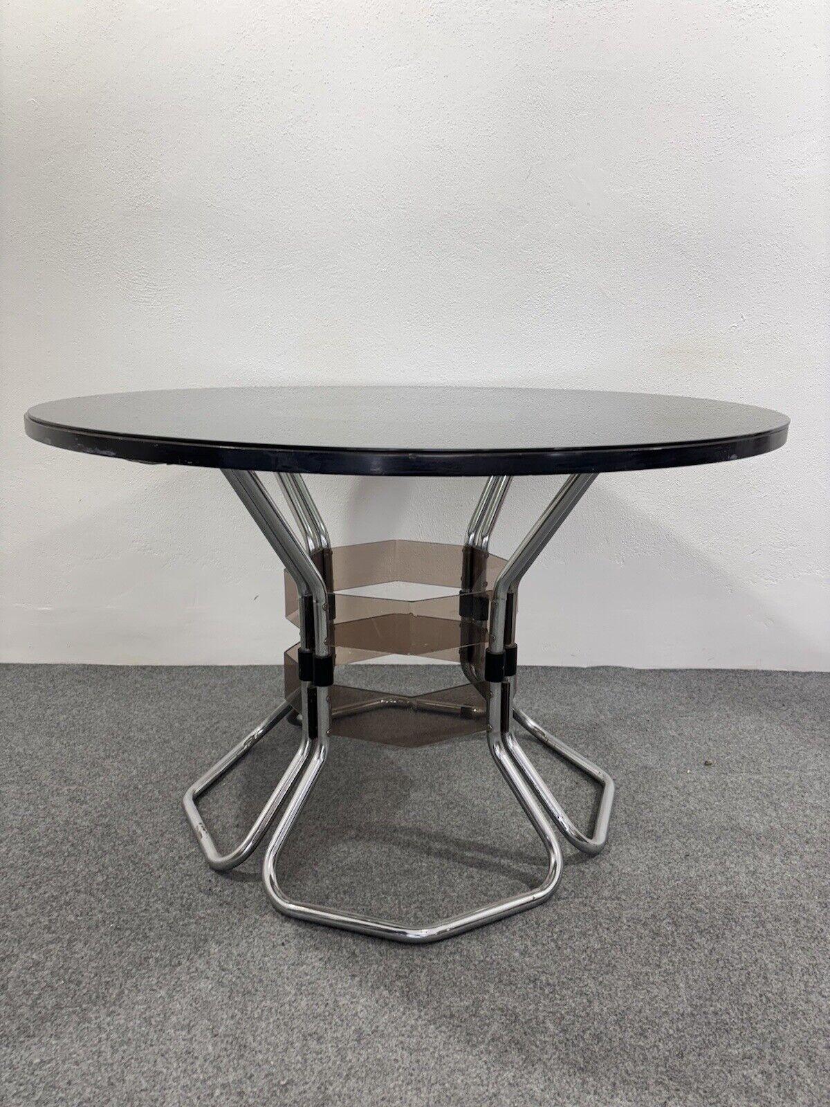Late 20th Century Dining Table Multi Material Design Modern Decoration 1970s For Sale