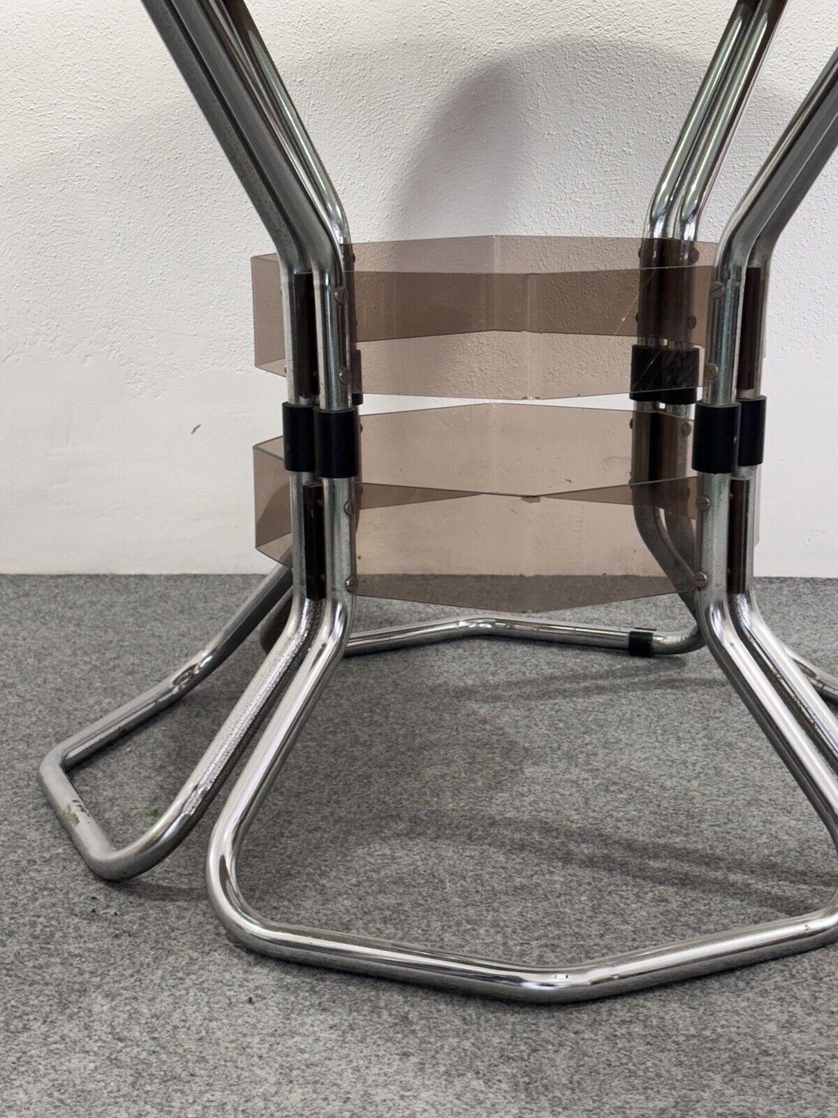 Steel Dining Table Multi Material Design Modern Decoration 1970s For Sale