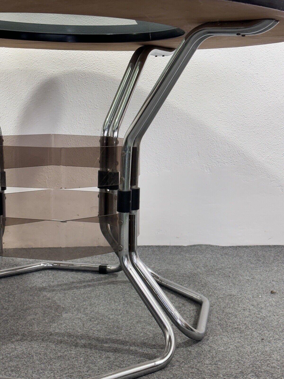 Dining Table Multi Material Design Modern Decoration 1970s For Sale 1