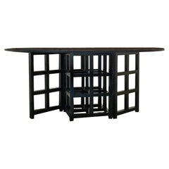Tavolo da Pranzo Pieghevole "322 Ds1" Charles Rennie Mackintosh per Cassina, 70s