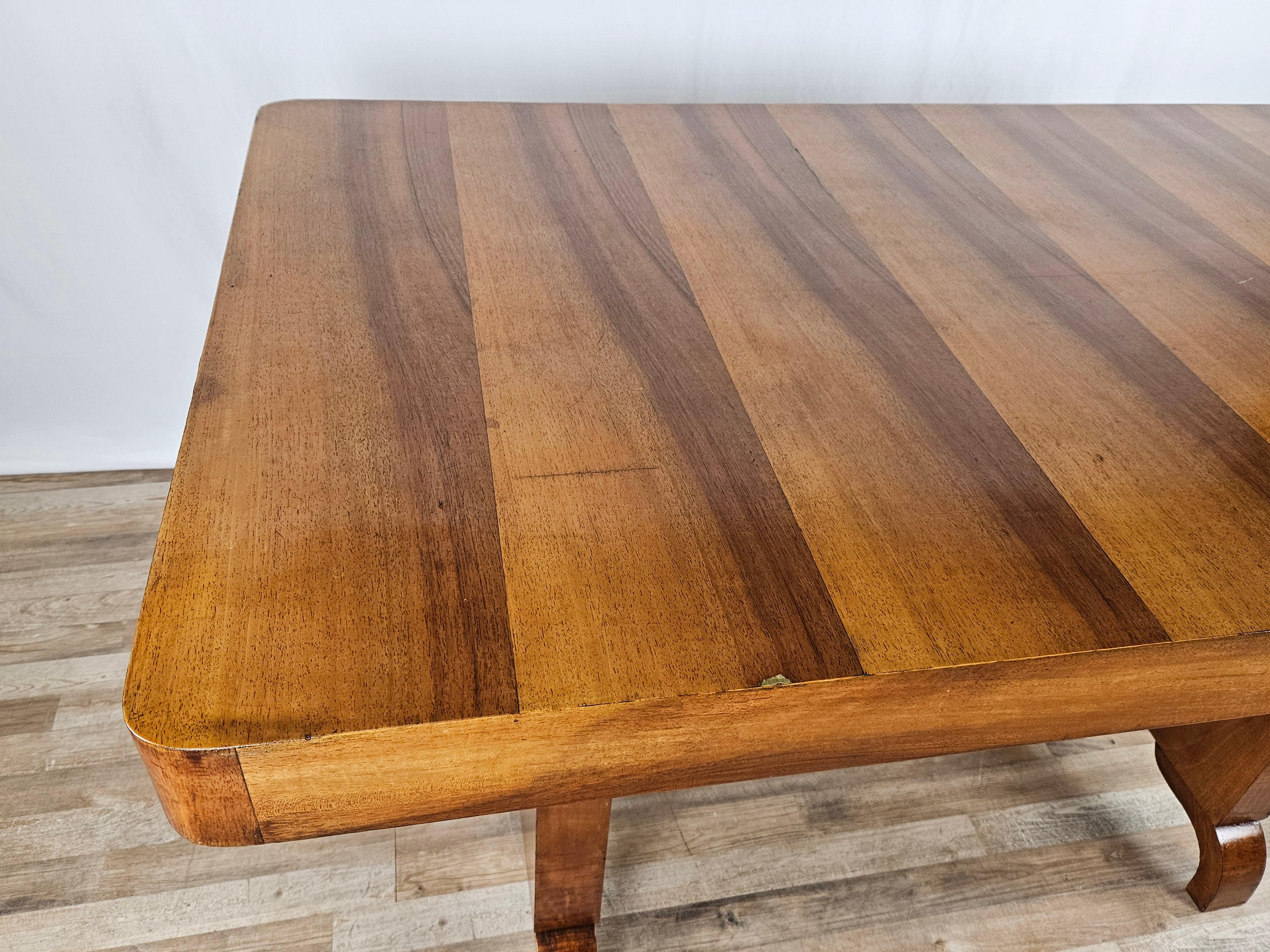 Art Deco 1930s rectangular dining table In Good Condition For Sale In Premariacco, IT