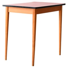 Scandinavian 1960s dining table with red formica top