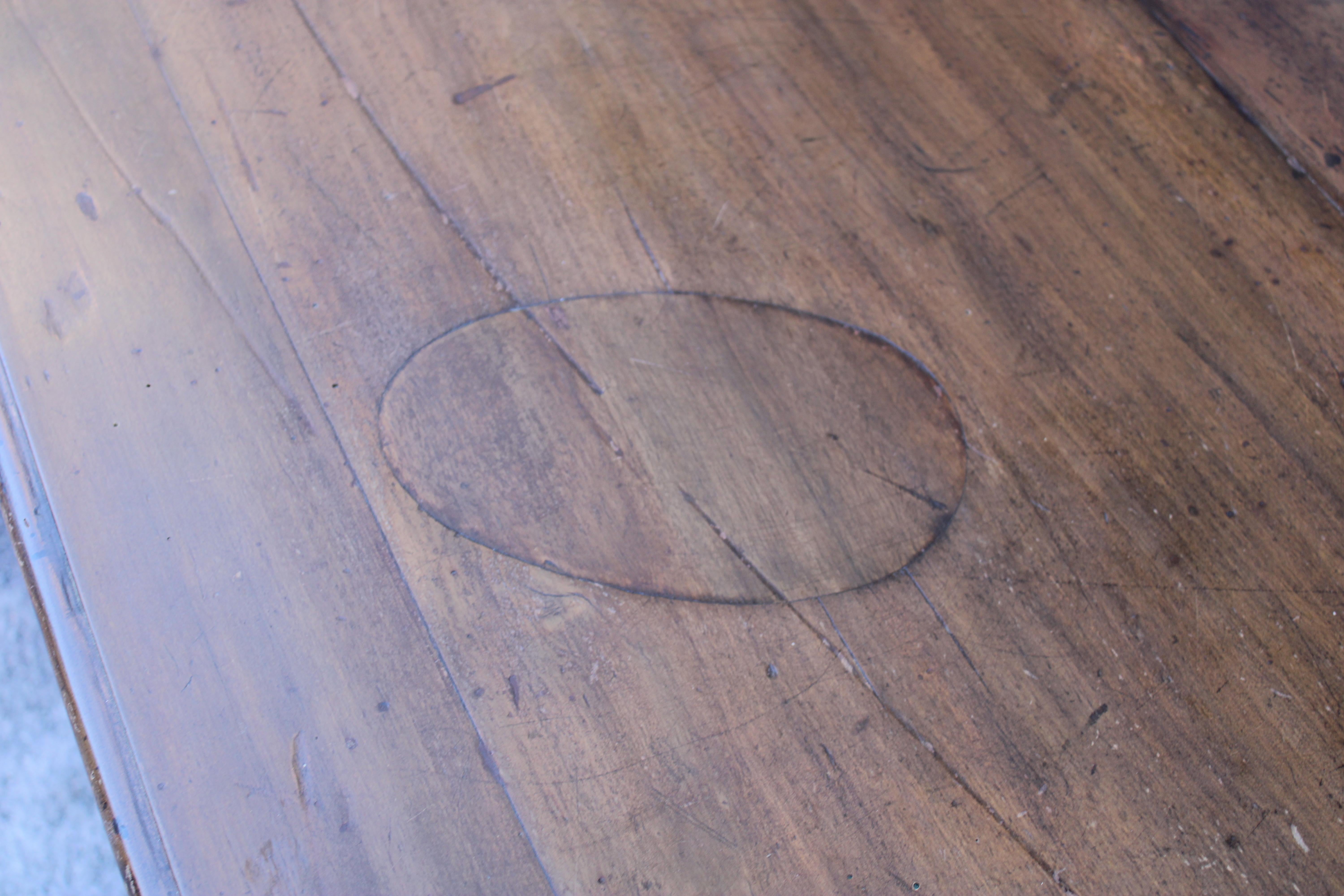 Toscano Fratino table de salle à manger rectangulaire en noyer avec 6 chaises en châtaignier en vente 4