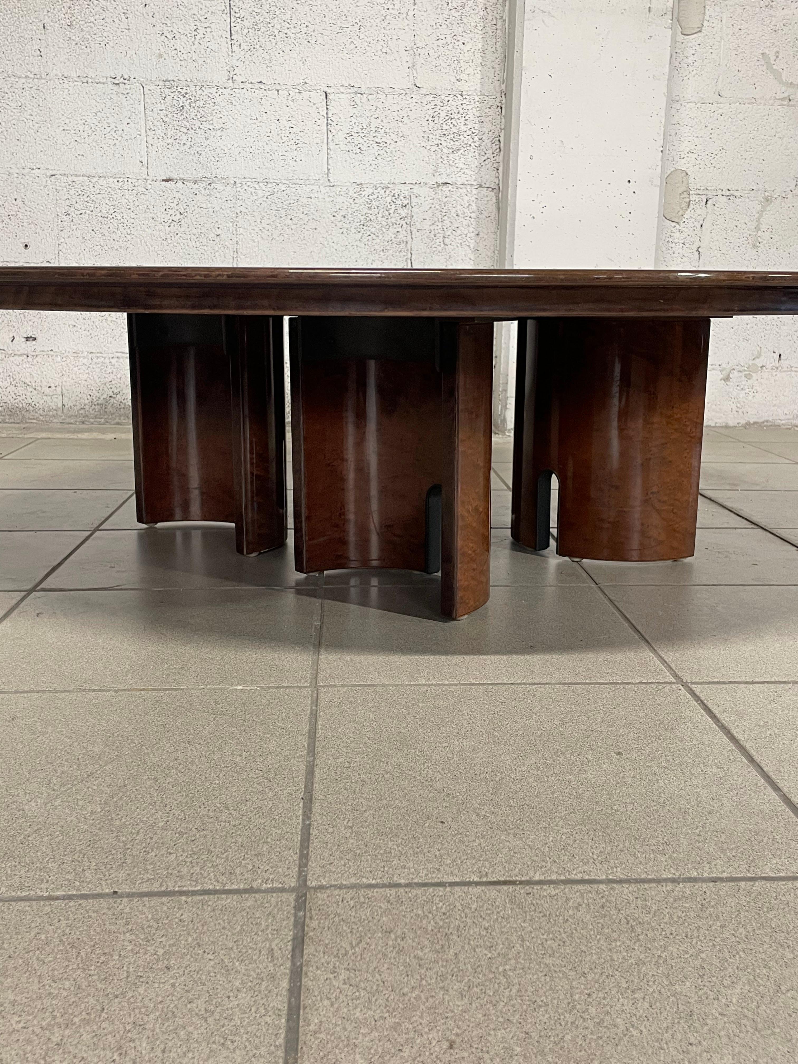 1980s living room table by Giovanni Offredi for Saporiti Italia For Sale 3