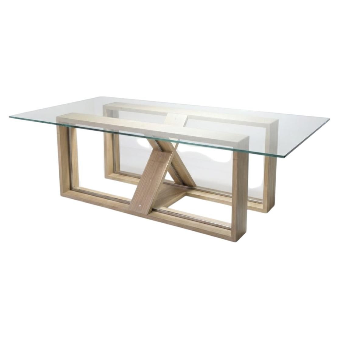 "Supported Sculpural Table," designed and assembled in Italy by Dario Nasuti For Sale