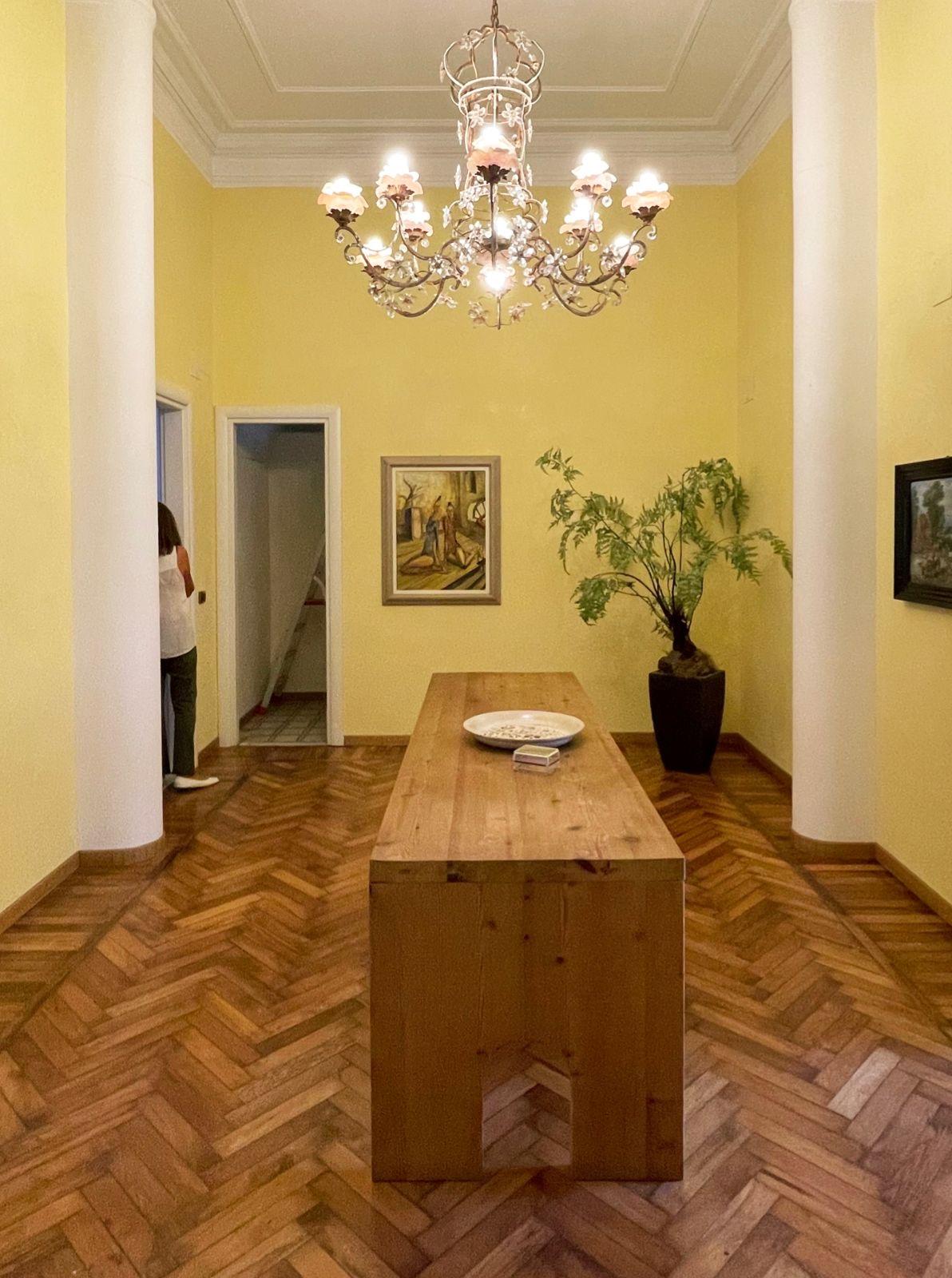 Italian Table by Mario Ceroli Serie Mobili Nella Valle production Poltronova For Sale