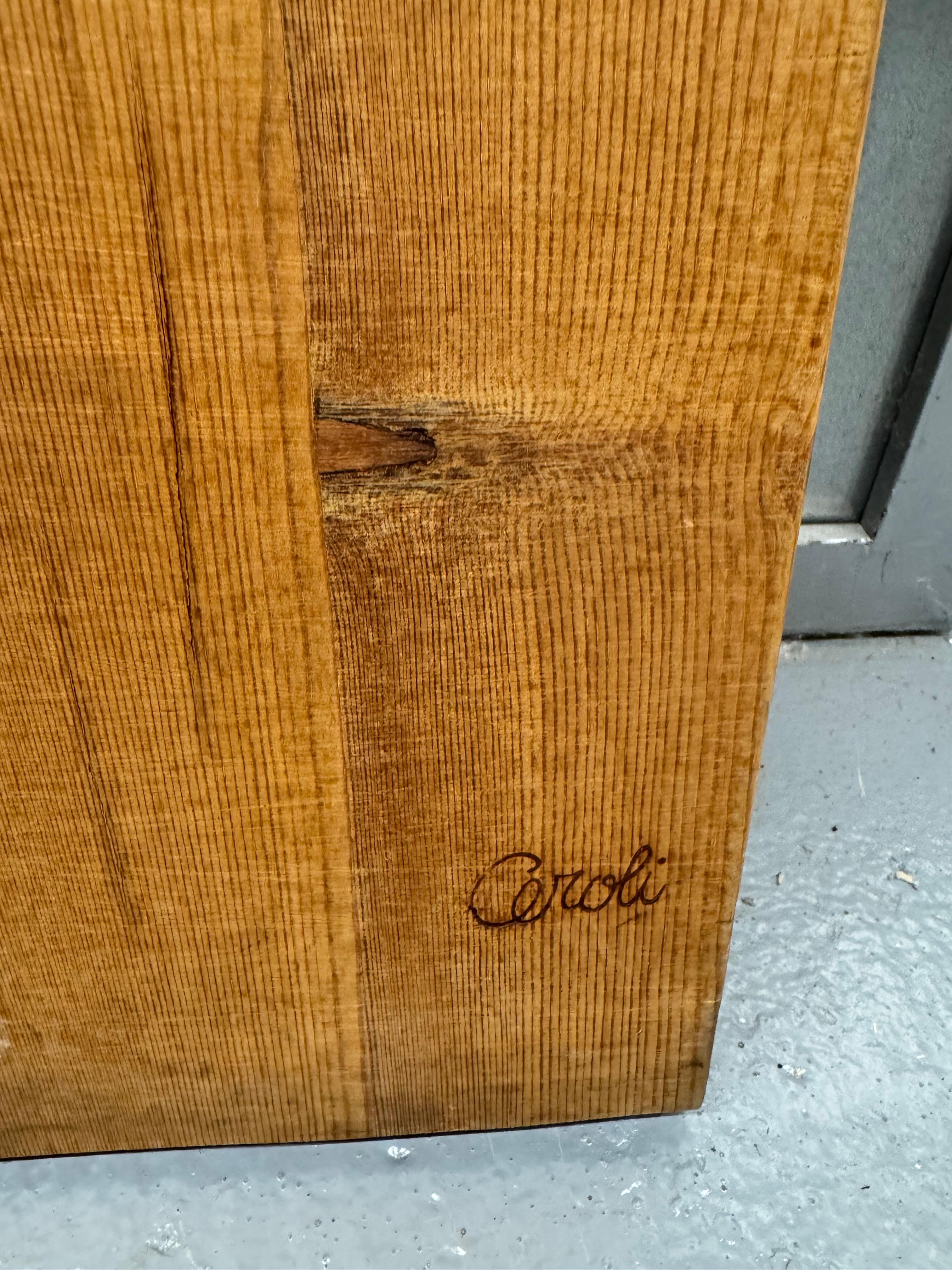 Table by Mario Ceroli Serie Mobili Nella Valle production Poltronova In Good Condition For Sale In Lucca, IT