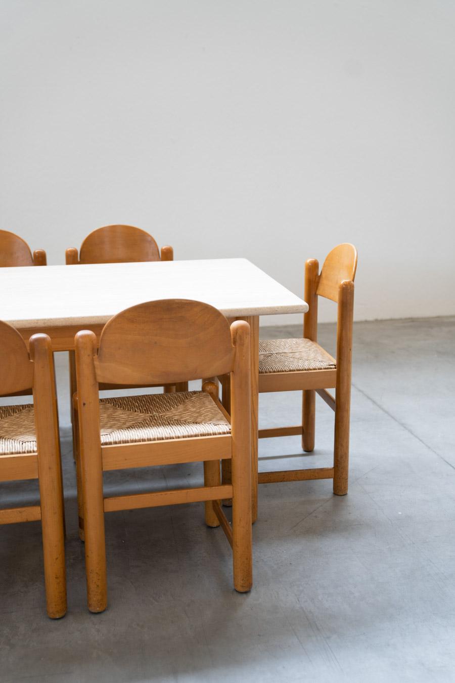 Hank Lowenstein Padova vintage table and 6 chairs, from the 1970s For Sale 12