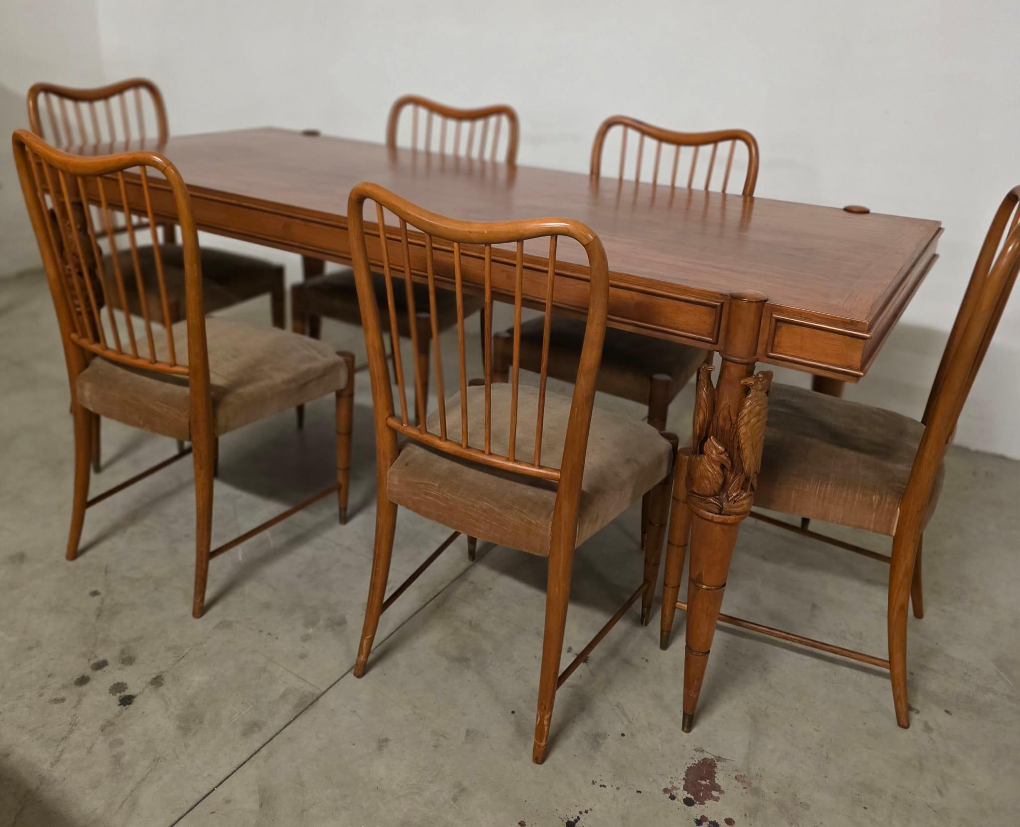 Tavolo e sedie di Pierluigi Colli per Framar, 1950 Italiano en venta