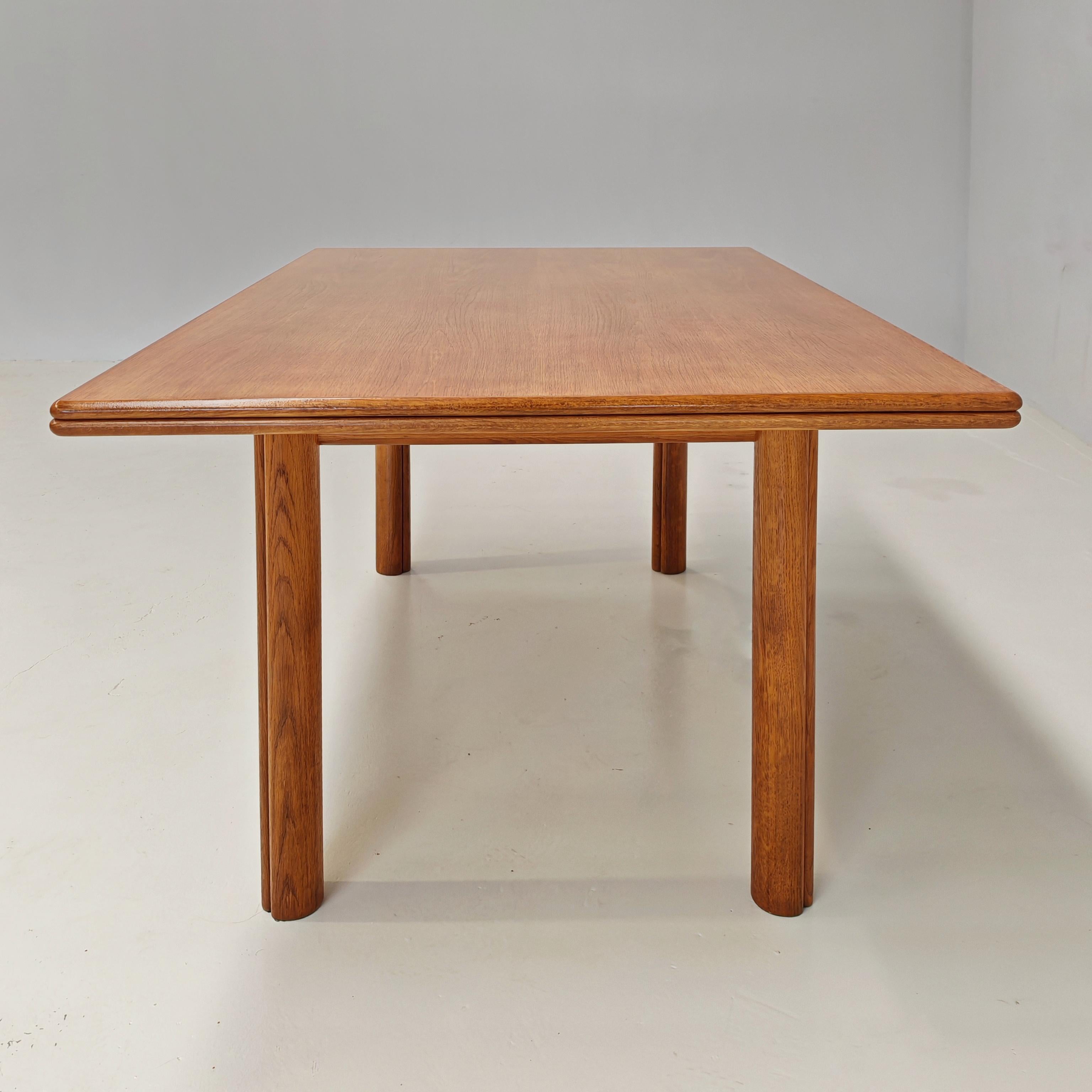 Wood Nibay extendable table in oak by Tobia & Afra Scarpa for Gavina, 1960s For Sale
