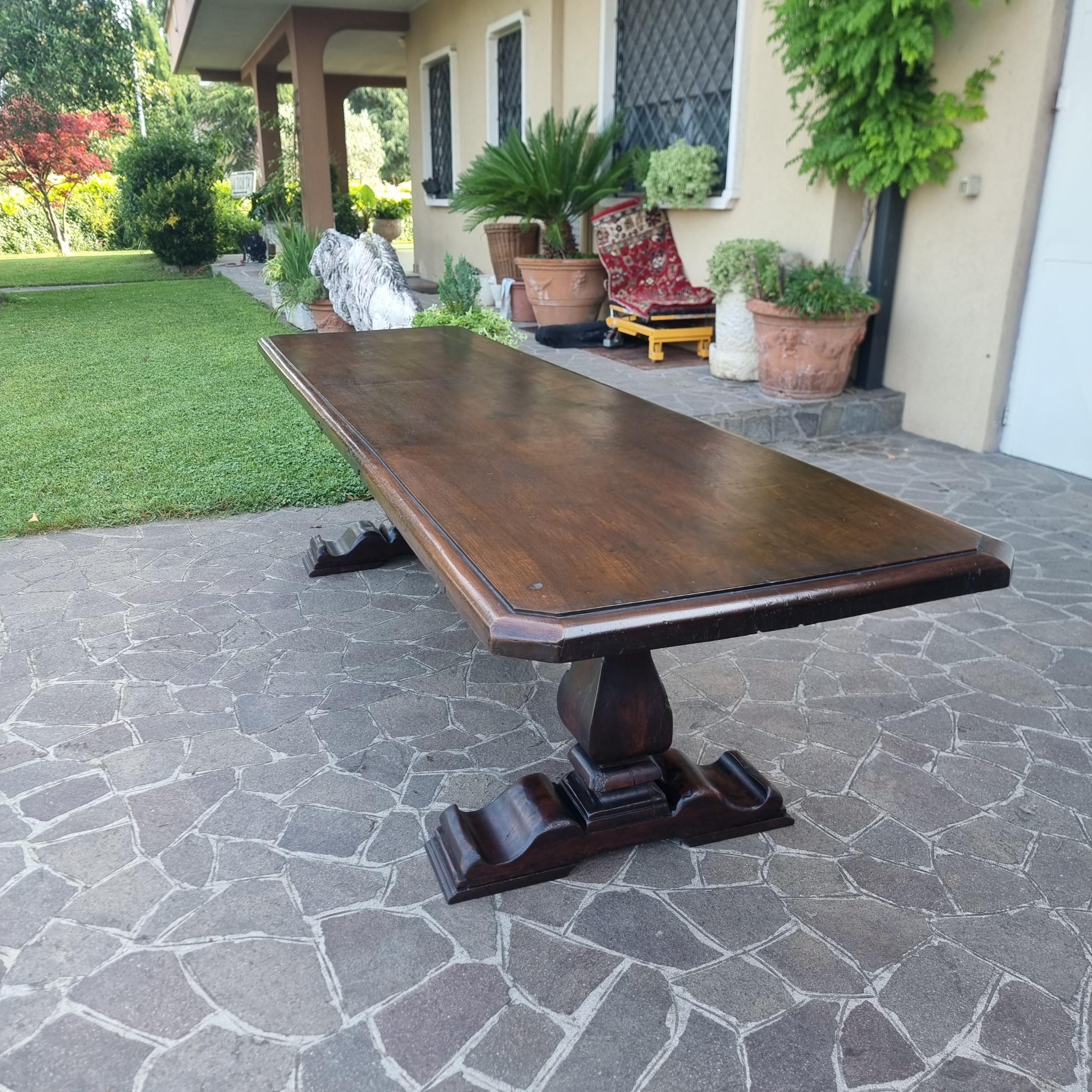 Tavolo fratino in noce del 600 Veneto da monastero in vendita 4
