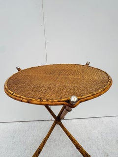 Tavolo in Bambù e Midollino, Anni '50