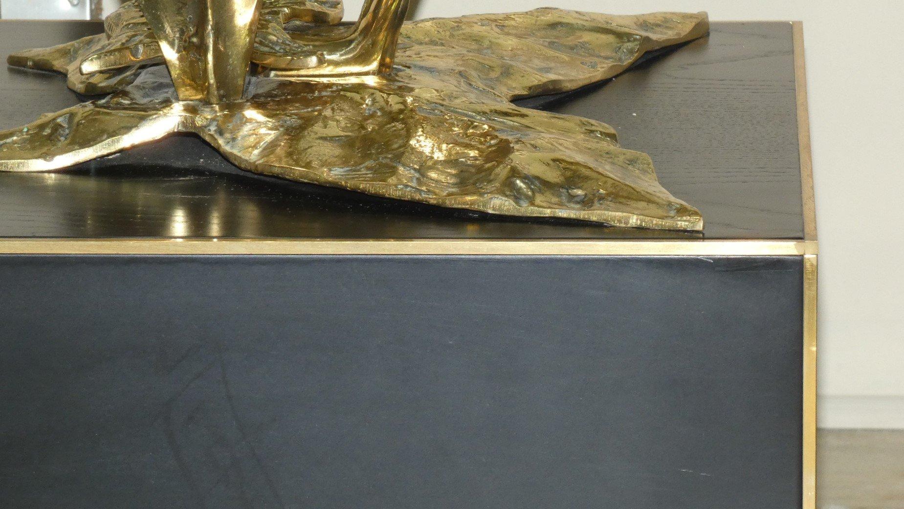 Table en bronze, laiton et cristal par Gianni Versace pour Versace Home en vente 10