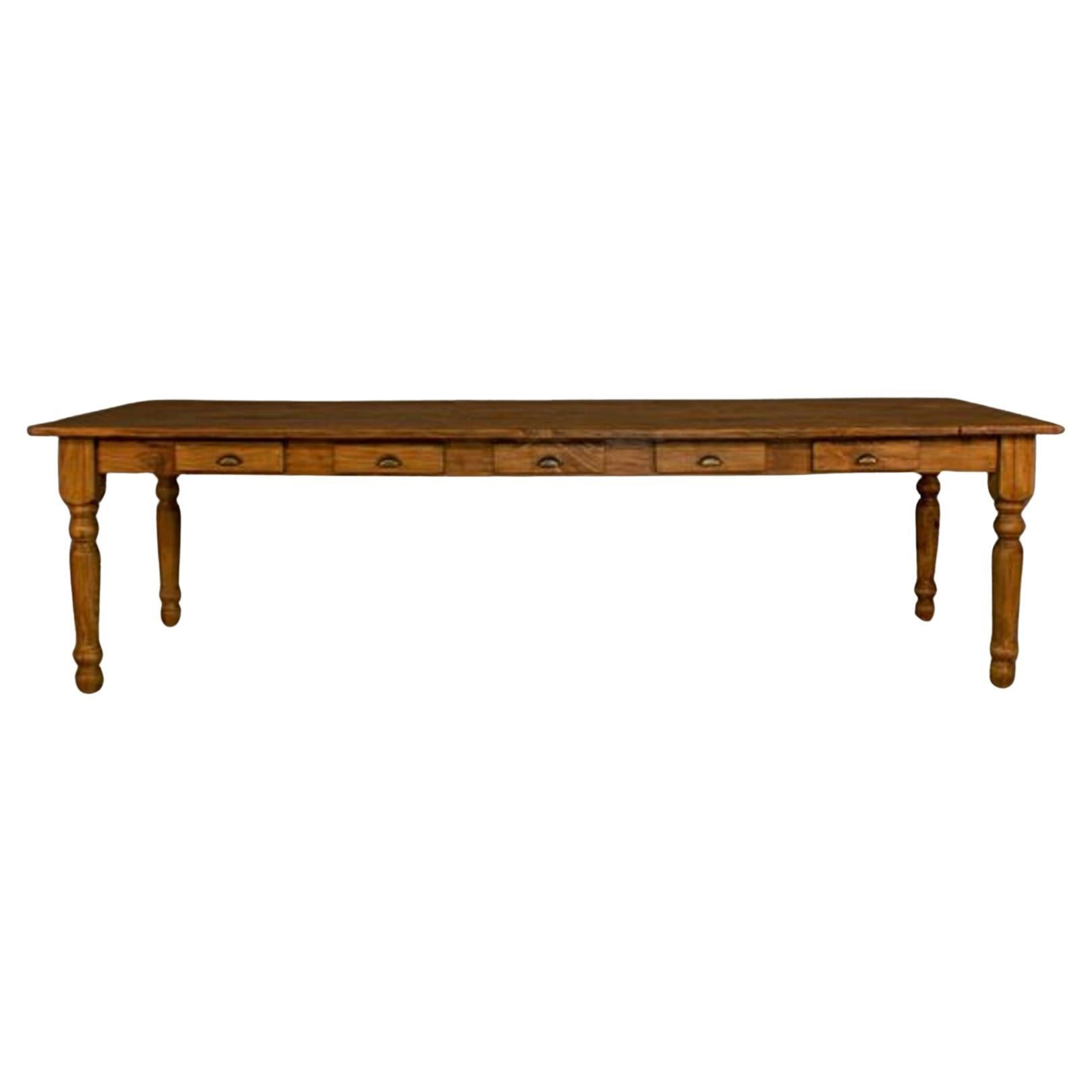Table en cèdre fabriquée à la main avec 12 tiroirs
