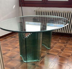 Table en cristal de Luigi Massoni pour Gallotti & Radice