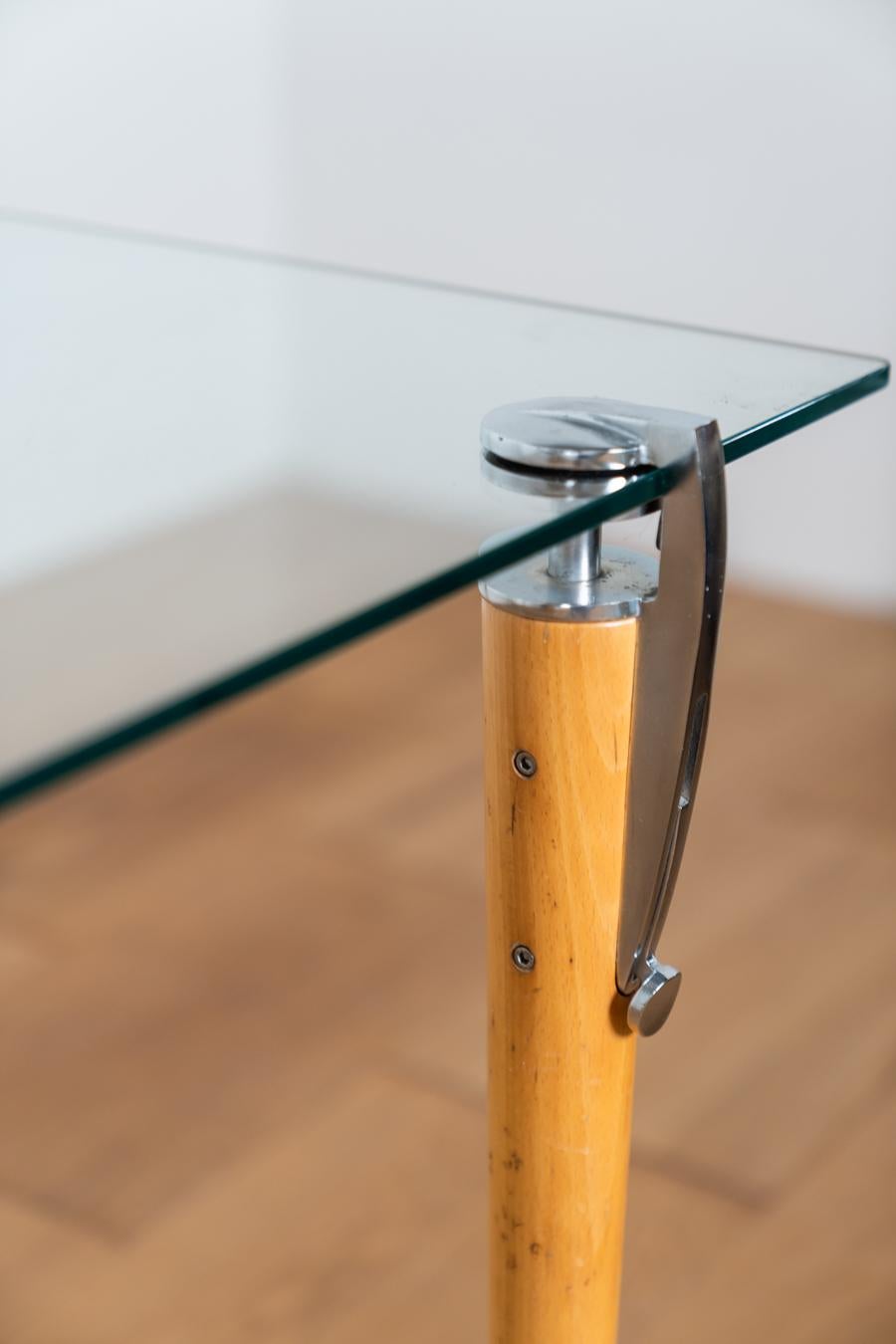 Stone Magis crystal table, removable legs 1990