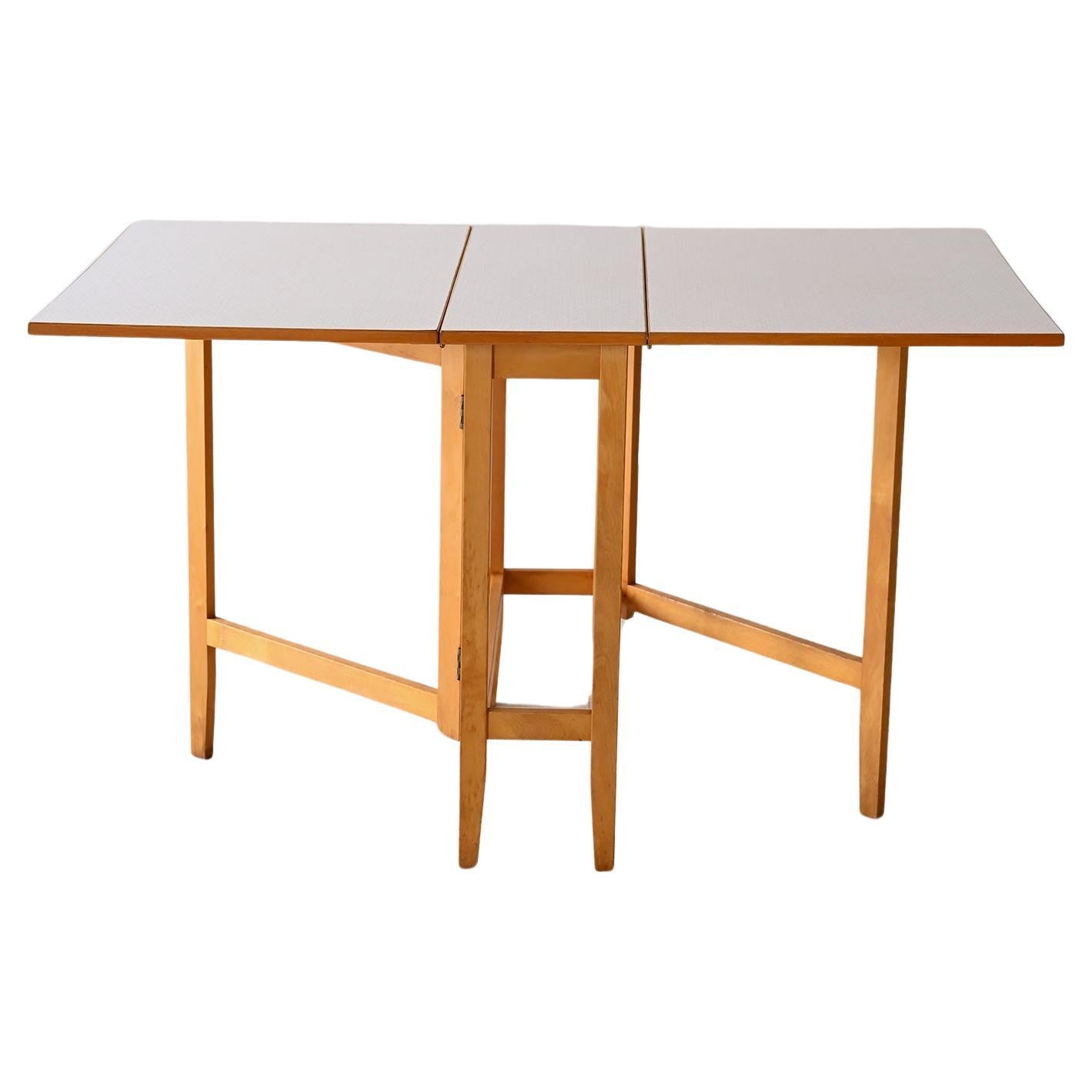 Retro extendable formica table For Sale