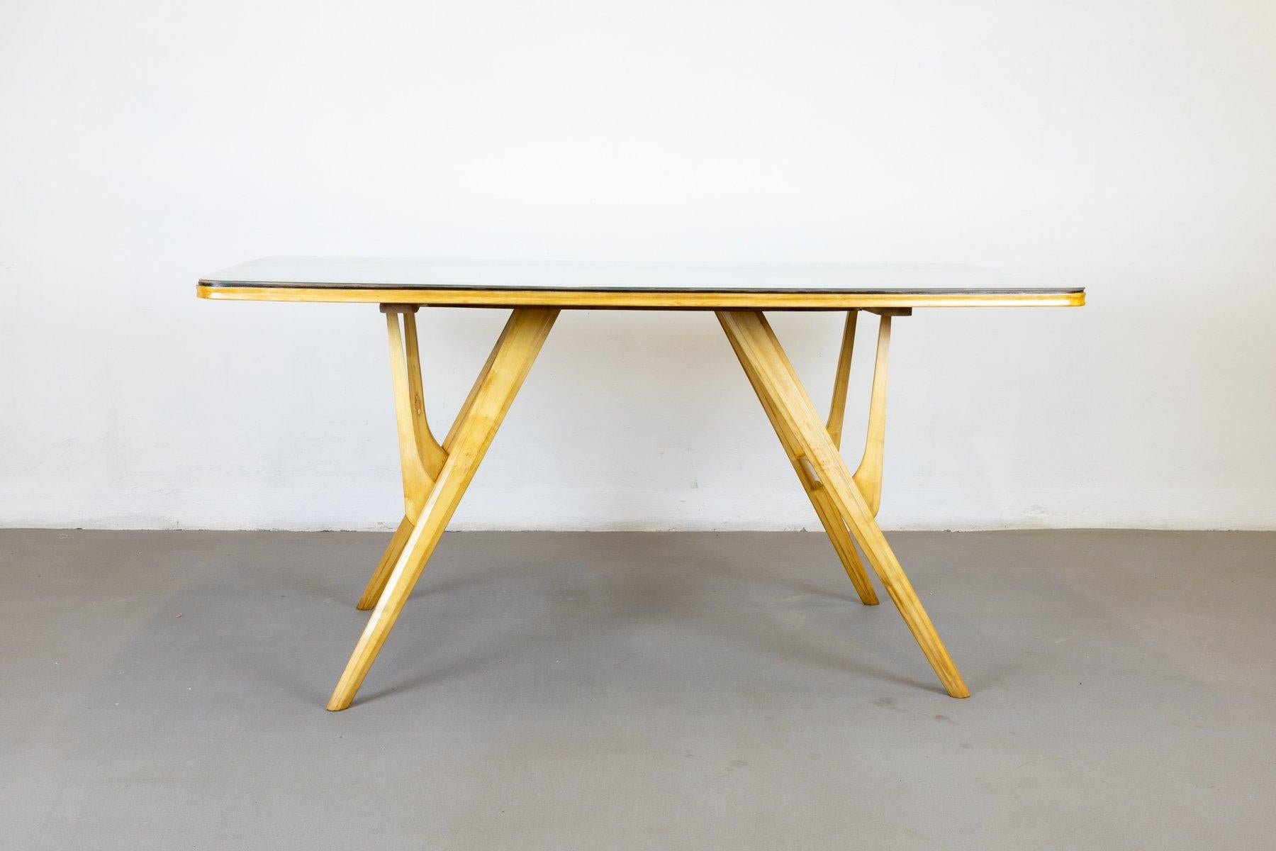 Anthropomorphic wooden table by Franco Campo and Carlo Graffi 1950s For Sale 1