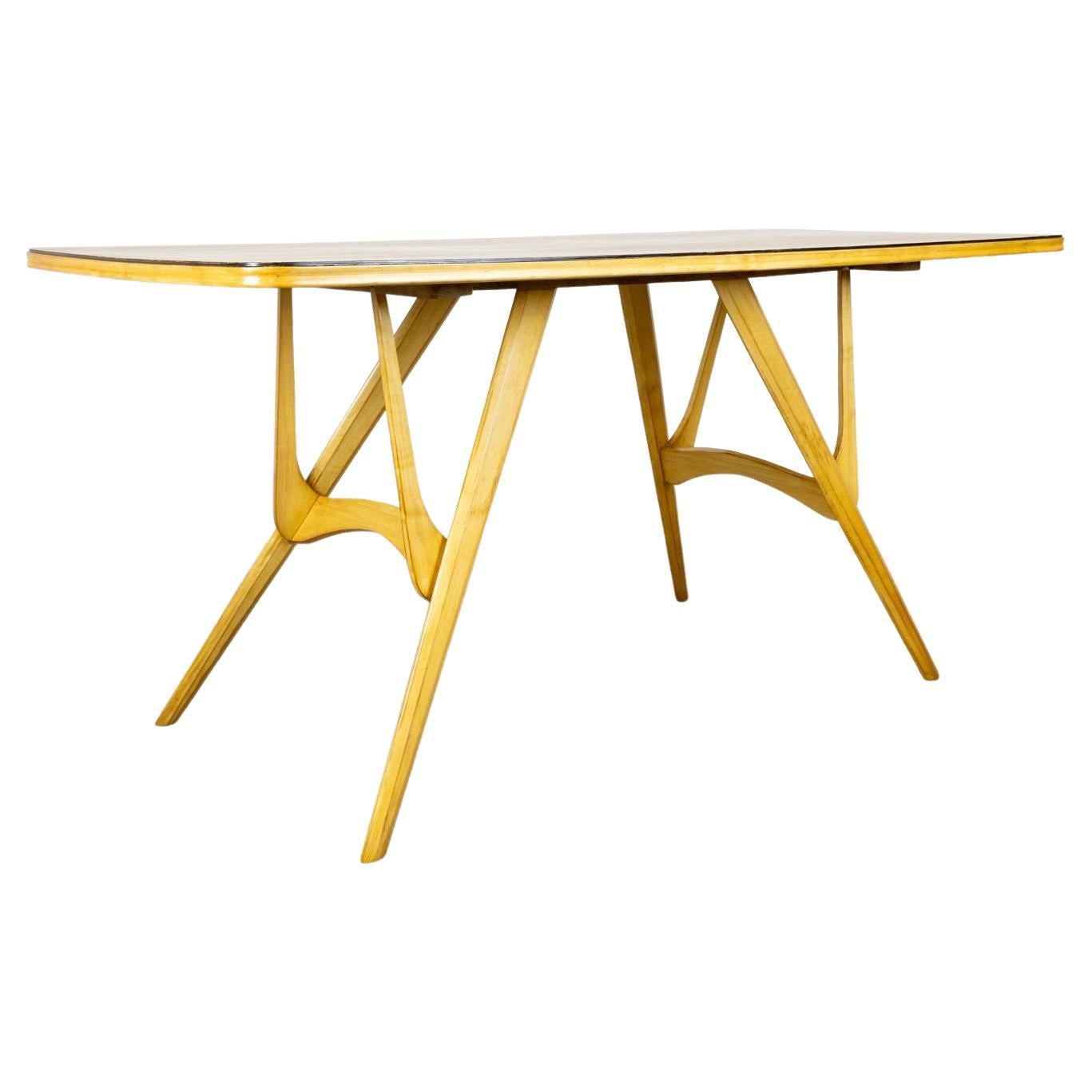 Anthropomorphic wooden table by Franco Campo and Carlo Graffi 1950s For Sale