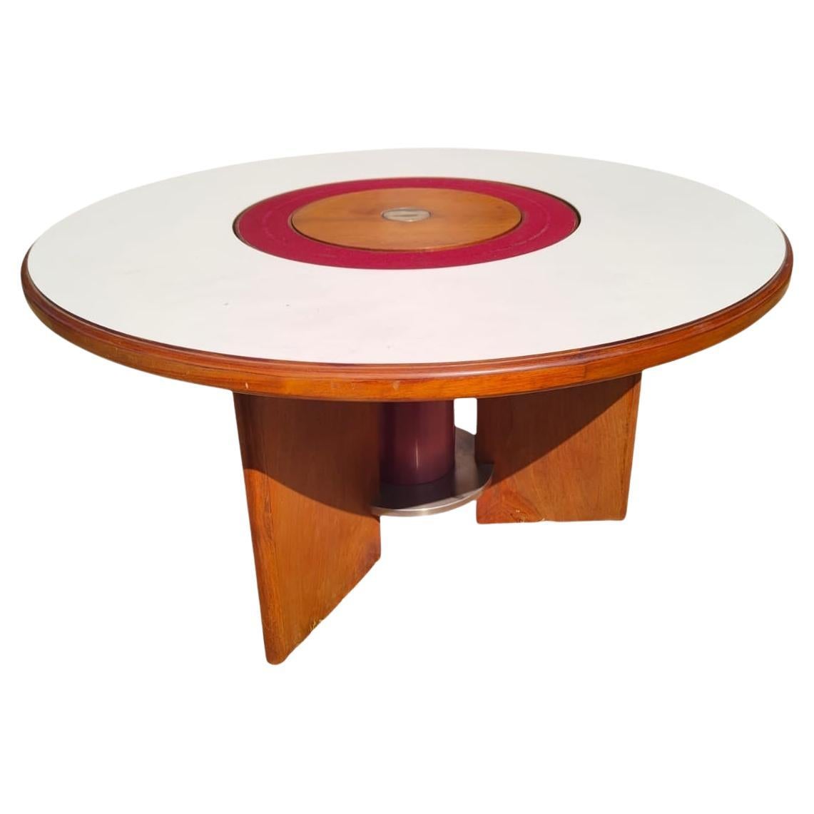 Tisch aus Holz, Laminat und Stahl von Silvio Coppola für Bernini, 1970er Jahre