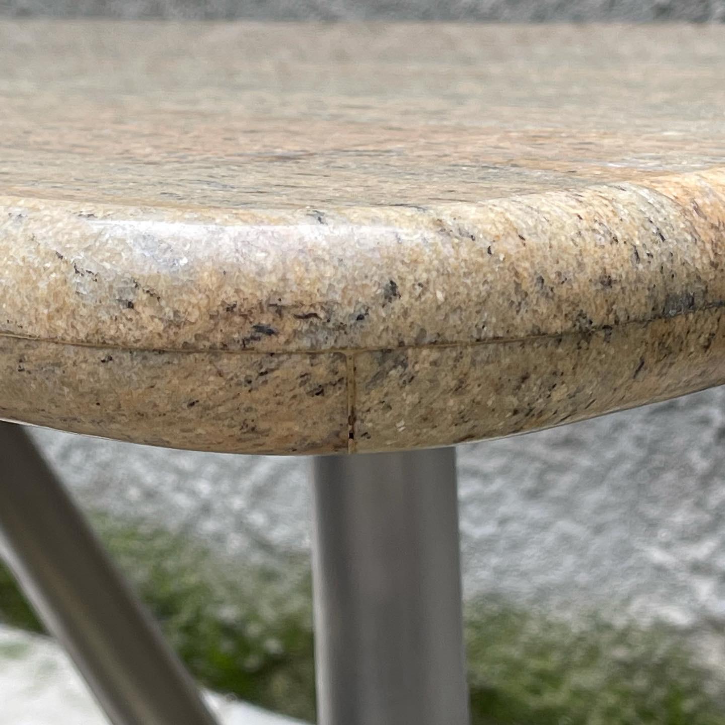 Marble Table with Multicurve Steel Frame - Italy - 1970s For Sale 3