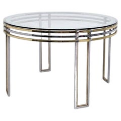 Mesa de latón y acero, Romeo Rega, años 70