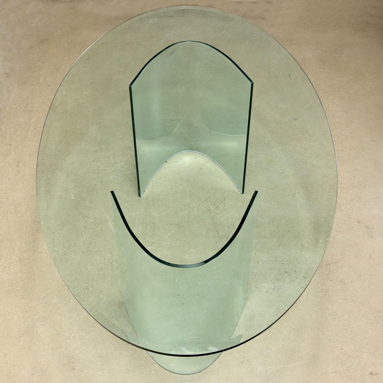 Fiam 80s Oval Glass Table 7