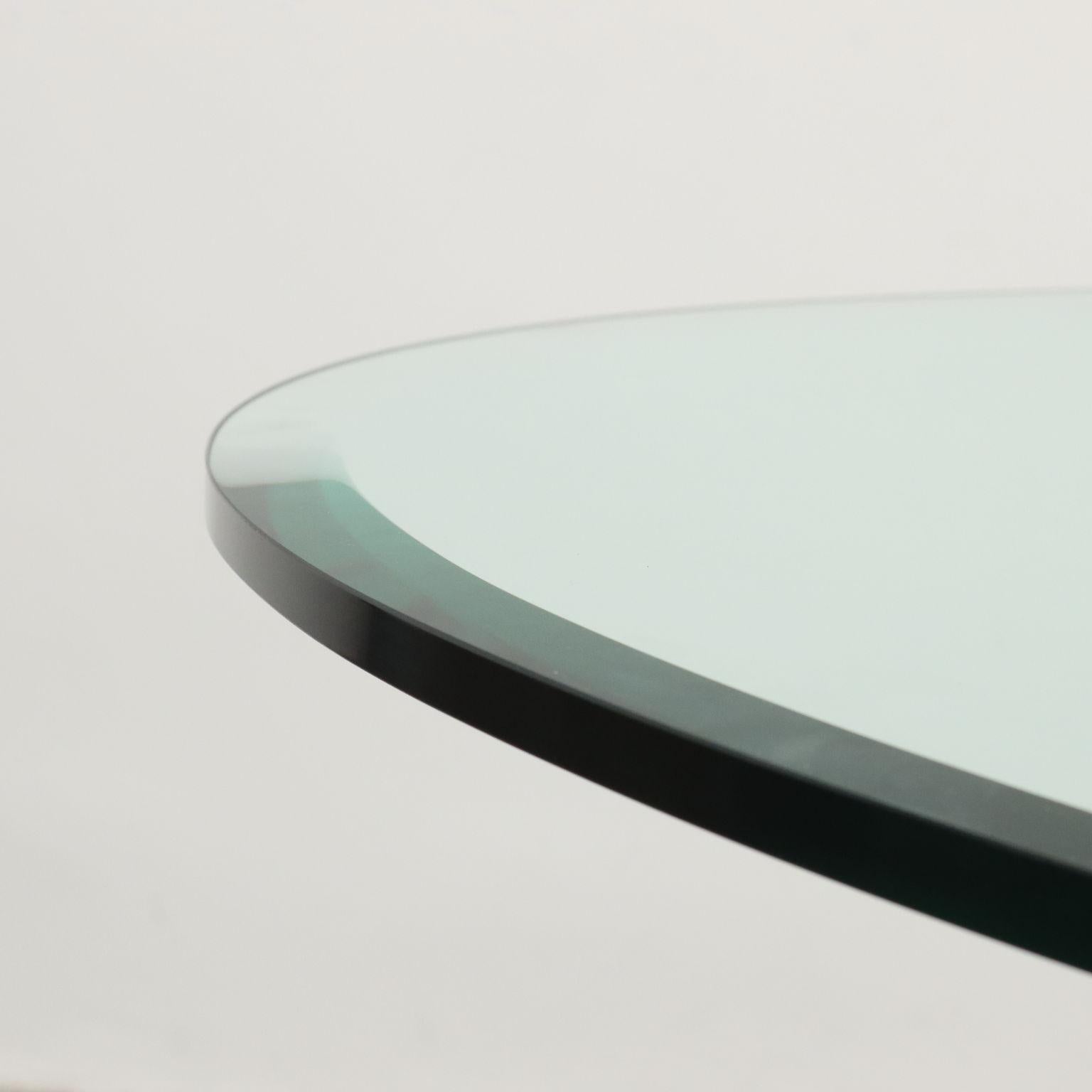 Late 20th Century Fiam 80s Oval Glass Table