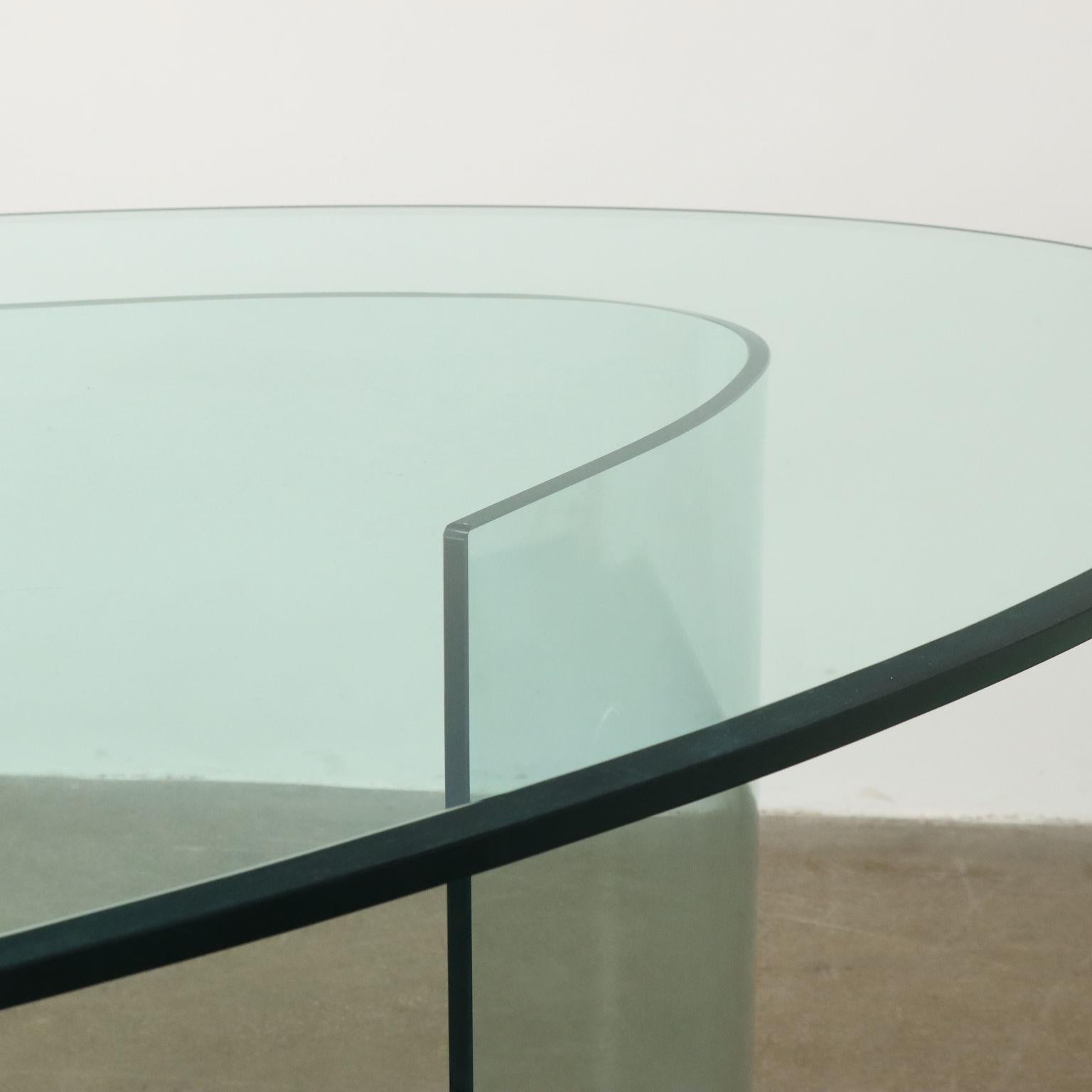 Fiam 80s Oval Glass Table 2