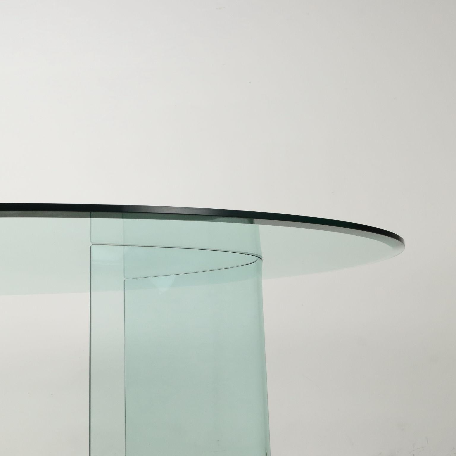 Fiam 80s Oval Glass Table 3