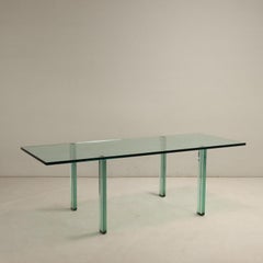 Mesa rectangular de cristal 'Teso' de Renzo Piano para Fontana Arte años 80