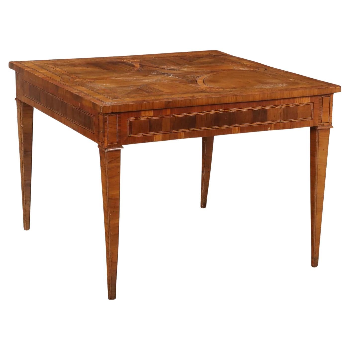Neoclassical inlaid table Emilia Last Quarter 18th Century For Sale
