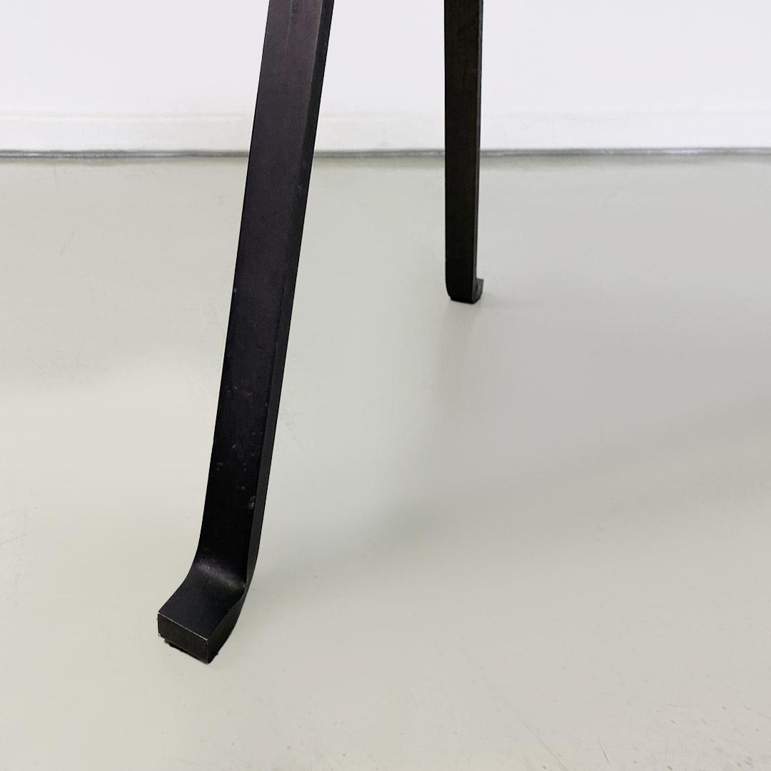 Frate Italian table in cast iron, glass and wood by Enzo Mari for Driade, c. 1980. For Sale 7