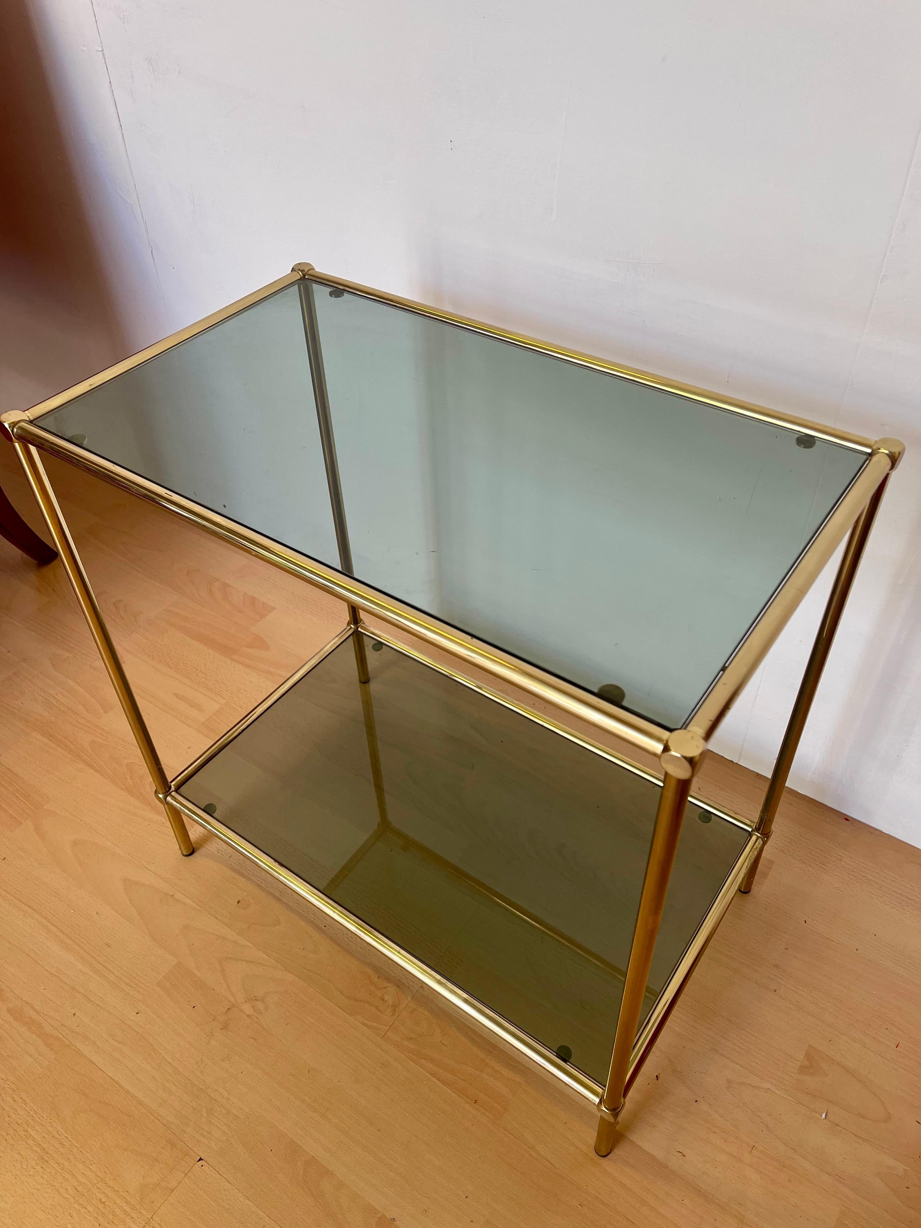 Italienischer Tisch aus Messing und Glas aus den 1990er Jahren im Zustand „Gut“ im Angebot in Cantù, IT