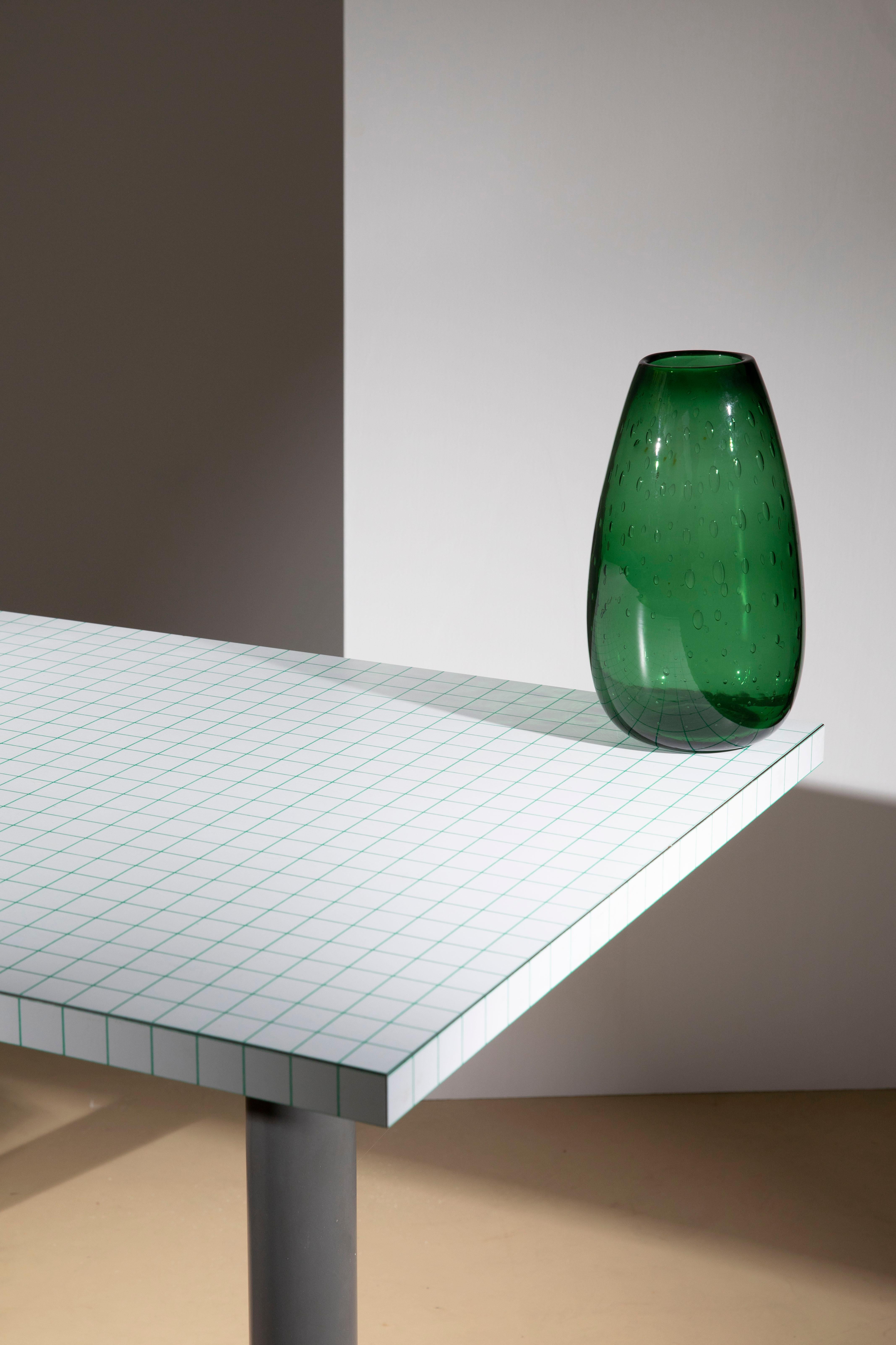 Table, Italian manufacture, in the radical style with Abet laminate top For Sale 1