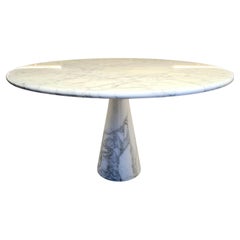 Tavolo Modello M Angelo Mangiarotti marmo calacatta per Tisettanta  Anni 60