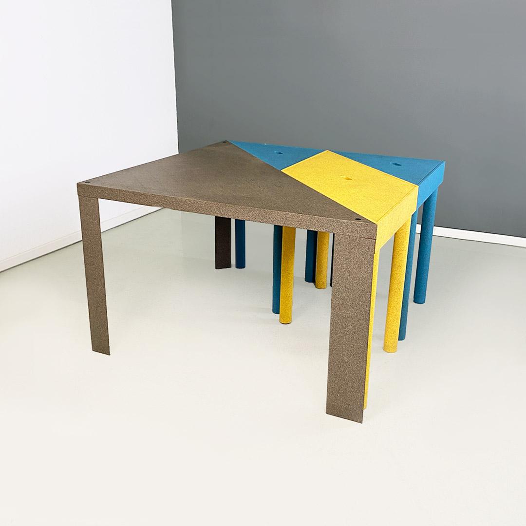 Modern Italian Tangram modular table by Massimo Morozzi for Cassina, ca. 1990. For Sale