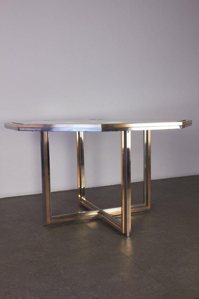 Table octogonale en laiton par Renato Zevi, 1970 en vente 7