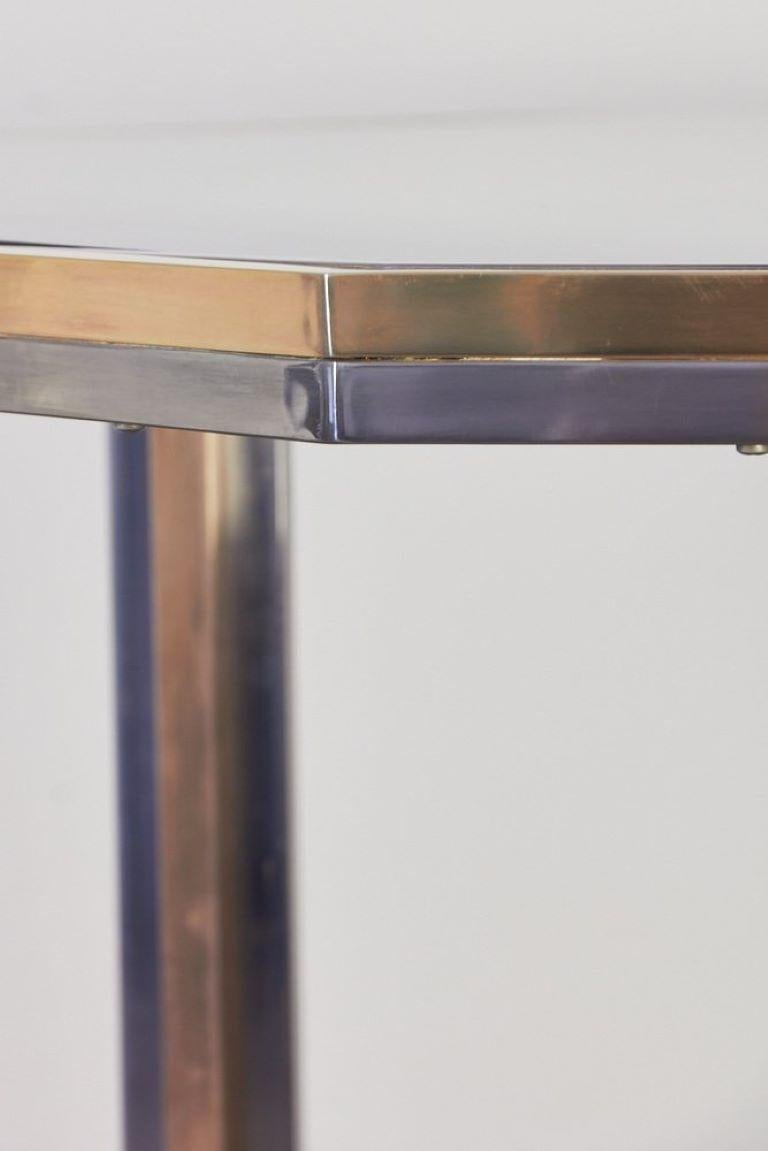 Table octogonale en laiton par Renato Zevi, 1970 en vente 11