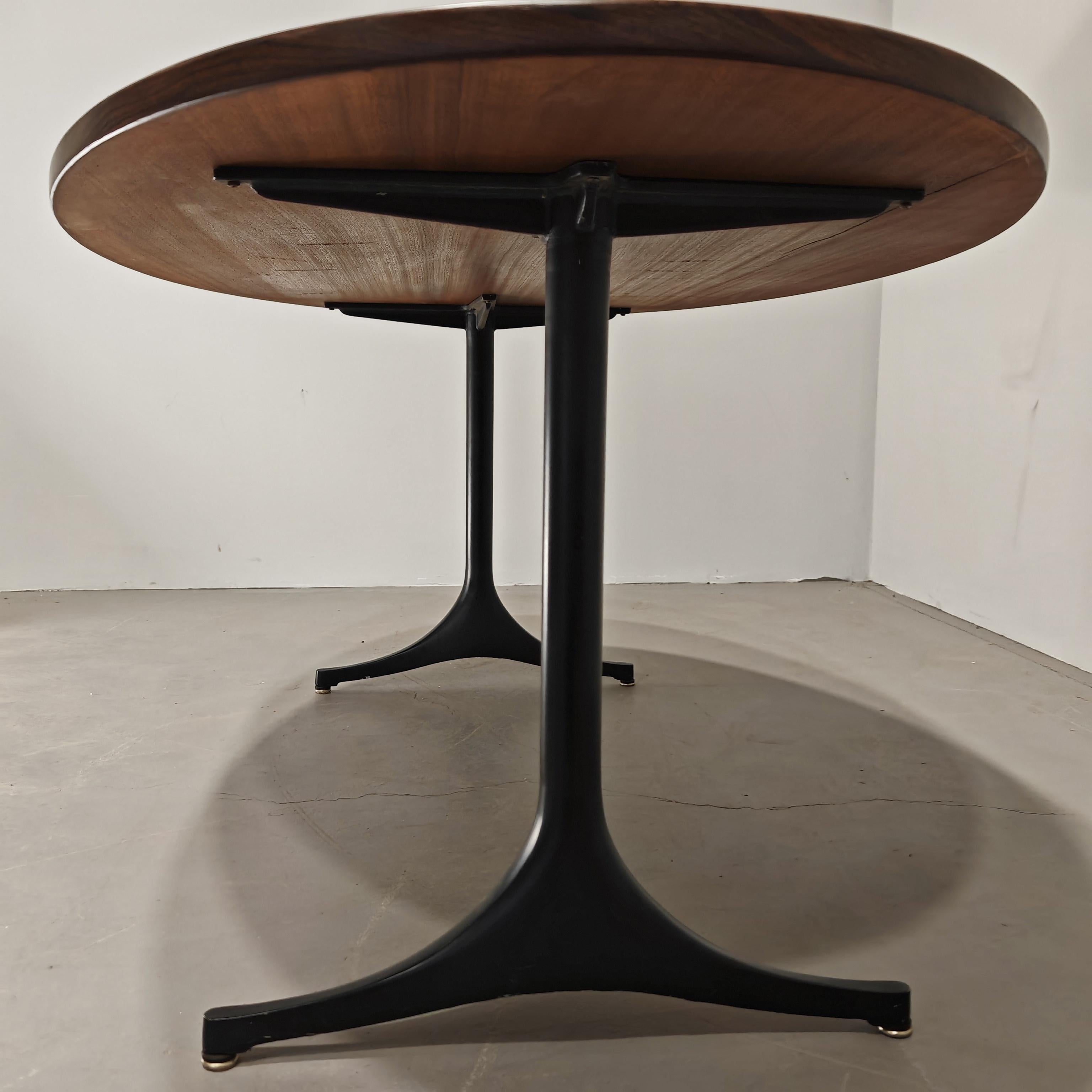 Table à plateau en bois et base en métal par George Nelson pour Herman Miller 1960s en vente 5