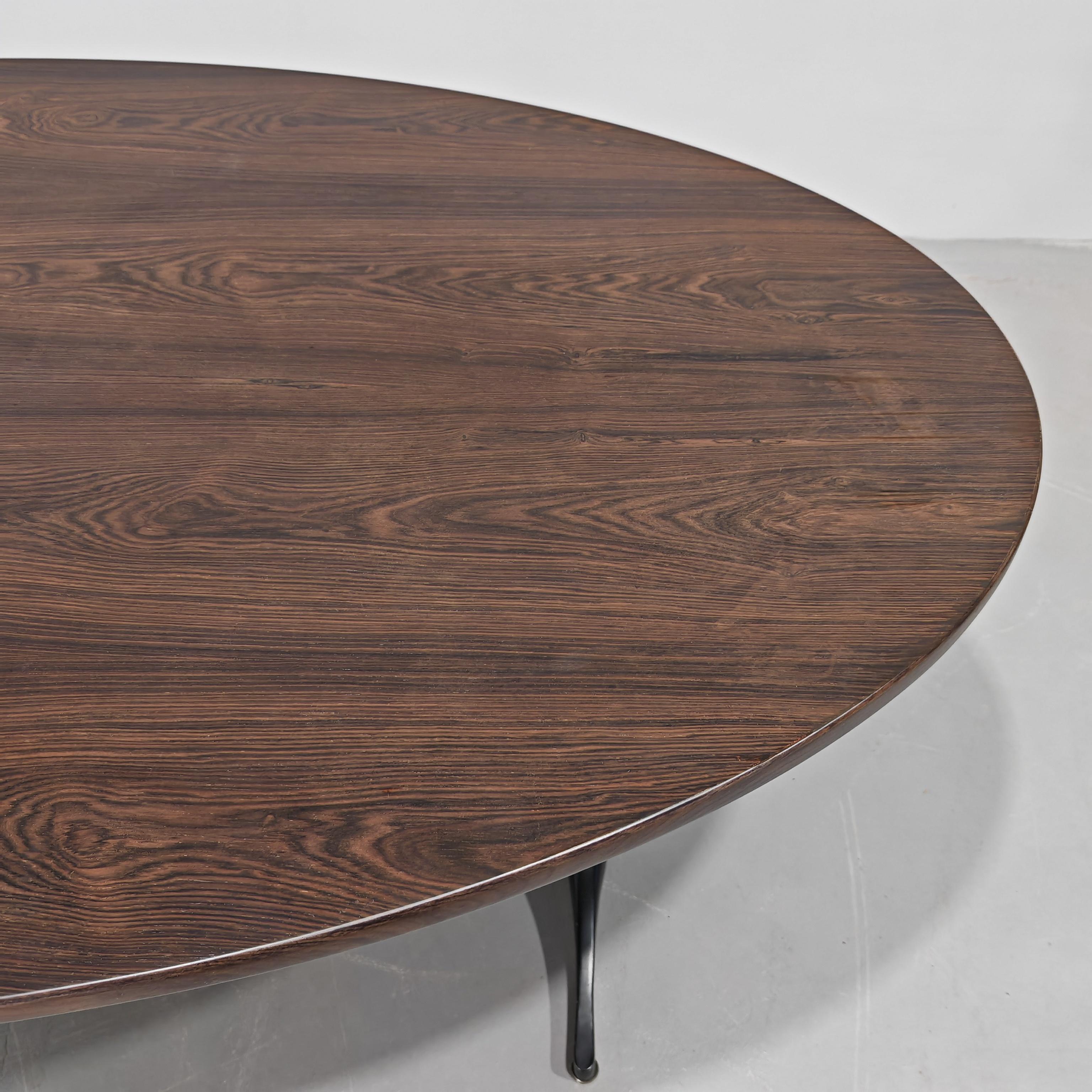 Table à plateau en bois et base en métal par George Nelson pour Herman Miller 1960s Excellent état - En vente à Milano, MI