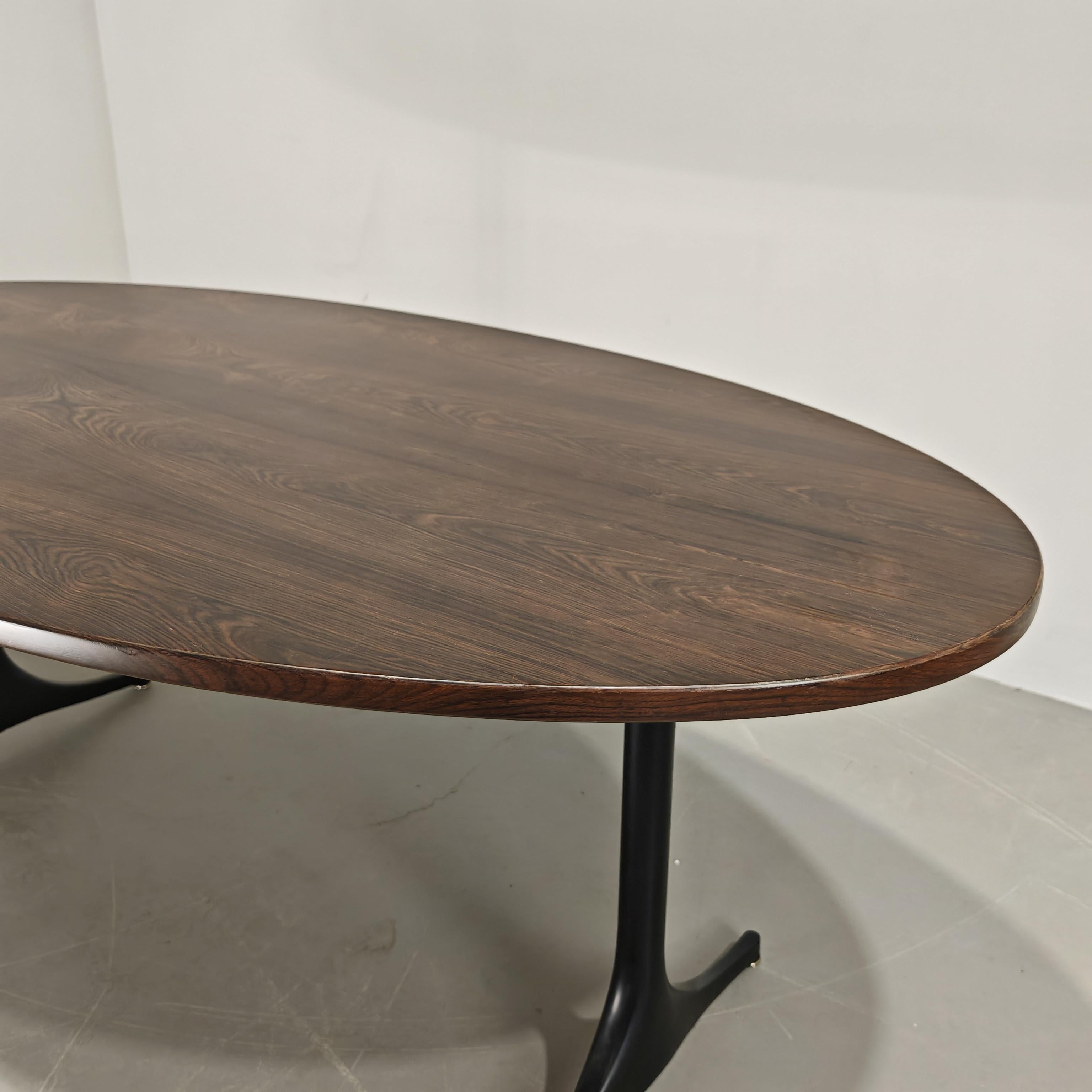Table à plateau en bois et base en métal par George Nelson pour Herman Miller 1960s en vente 1