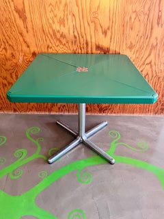 Tavolo Plano made in italy verde Giancarlo Piretti per Anonima Castelli, 1970s