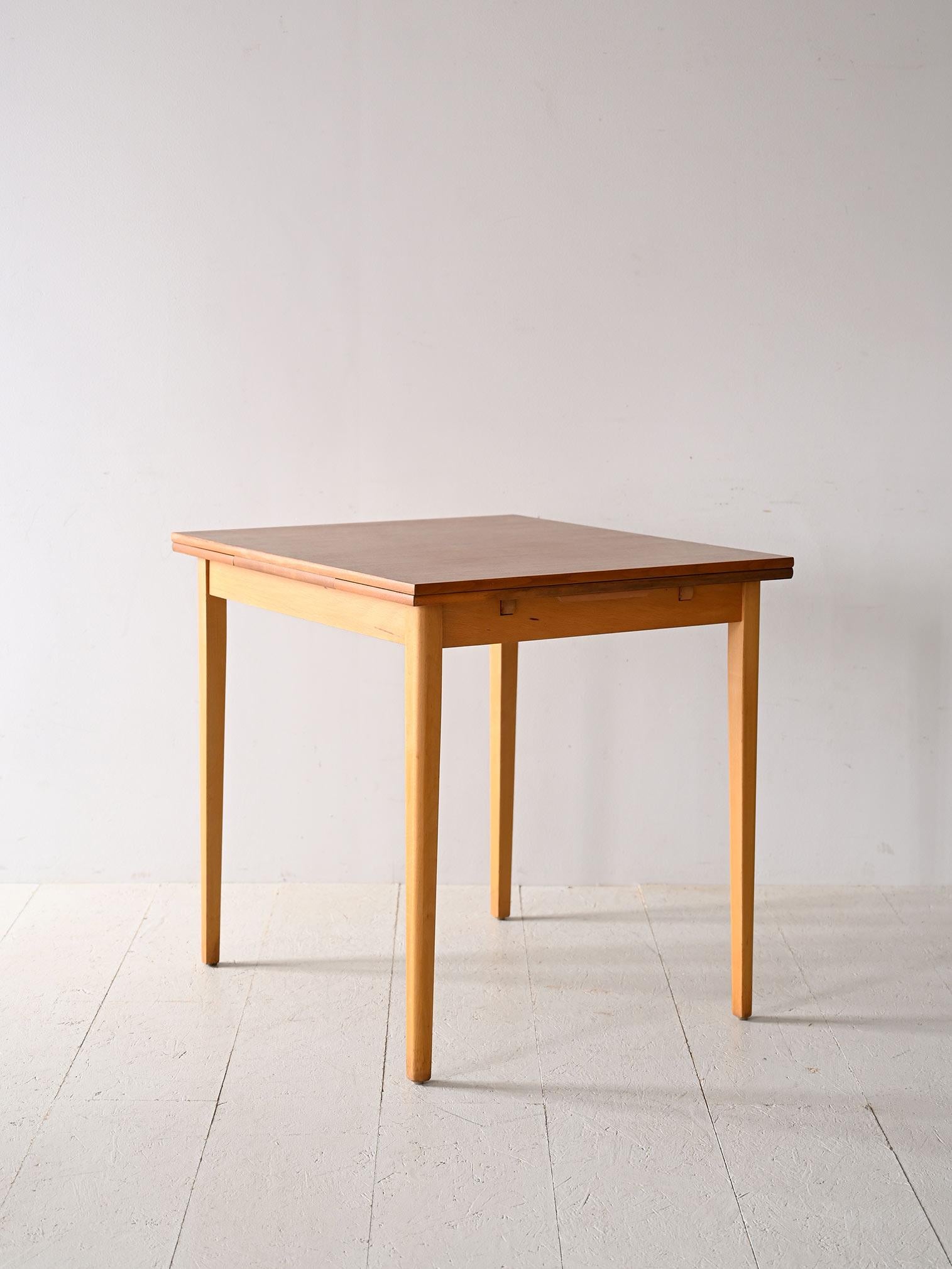 Scandinavian Square extendable table For Sale