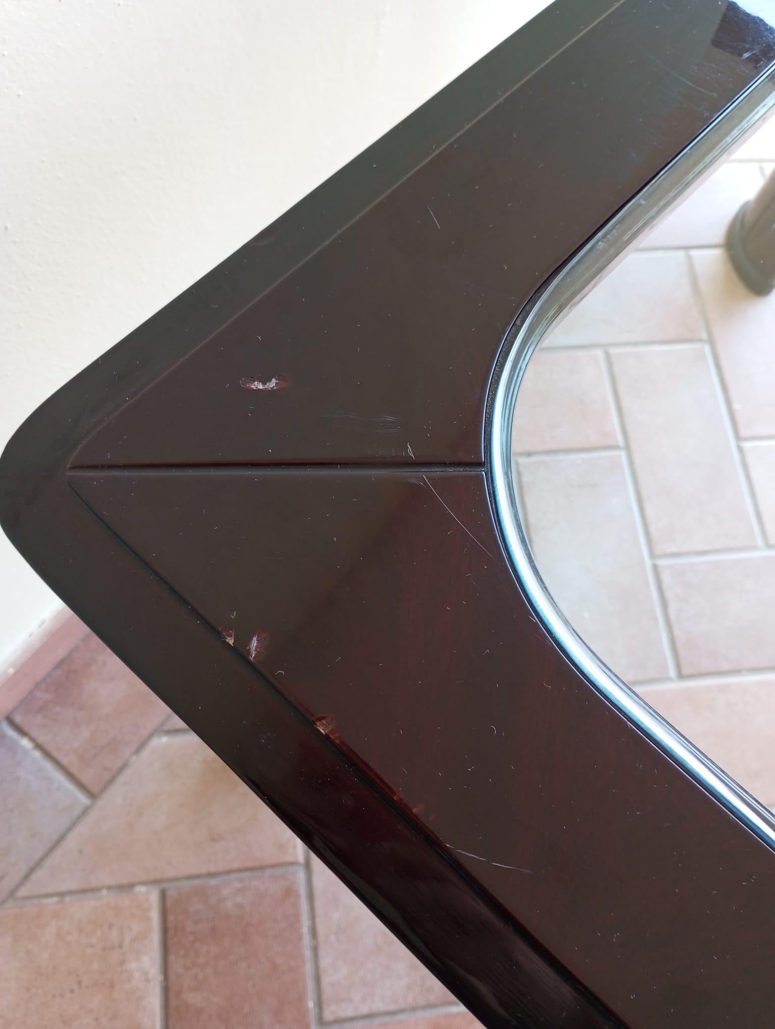 Tavolo quadrato con piano in vetro, Francia Art Déco. in vendita 1