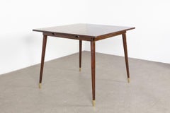 Tavolo quadrato legno e ottone Gio Ponti per Cassina anni 50