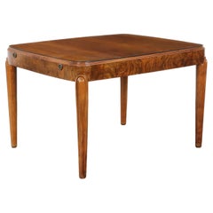 Table de salle à manger rectangulaire en bois Art Déco des années 30-40