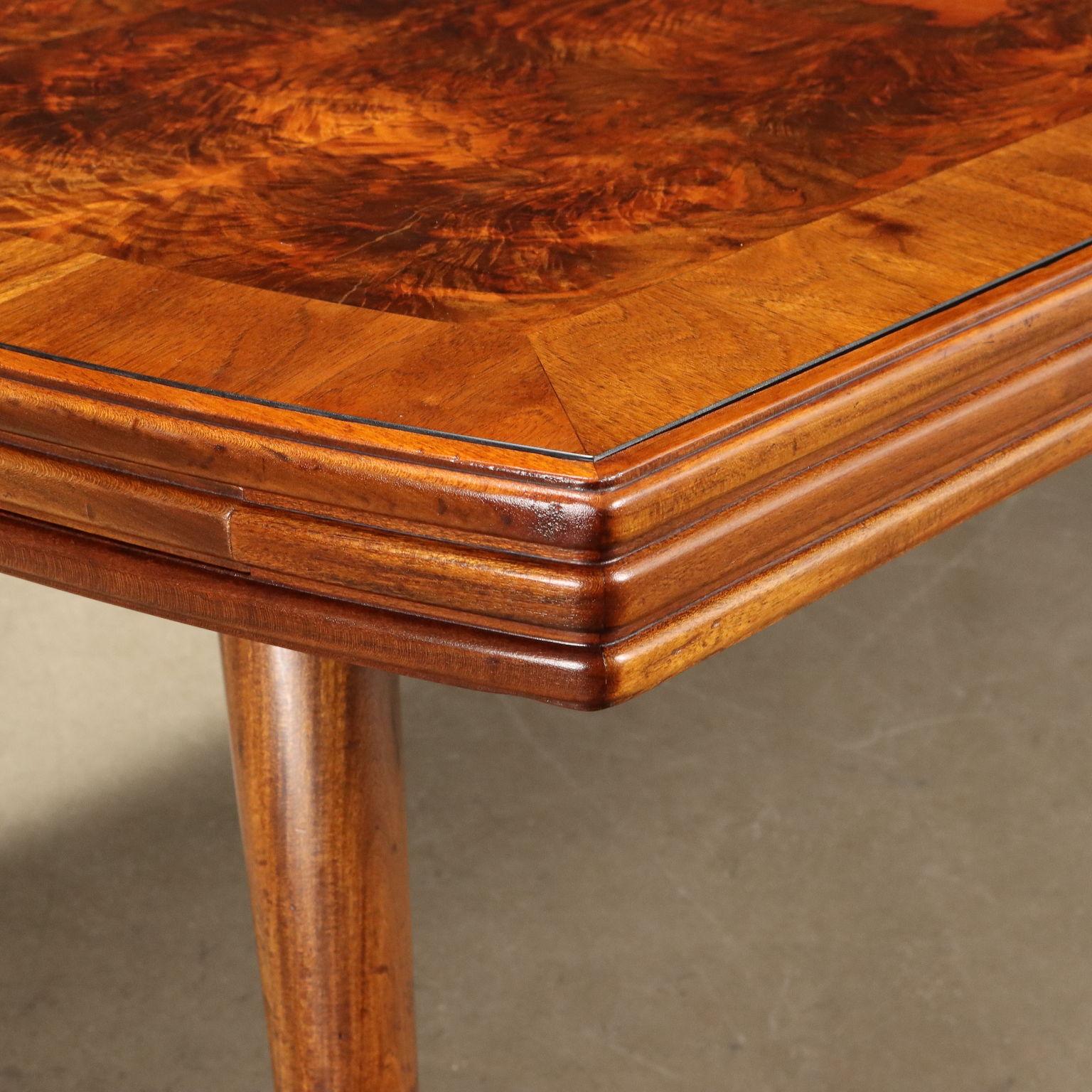 Dyed Argentine stained beechwood rectangular table 1950s For Sale