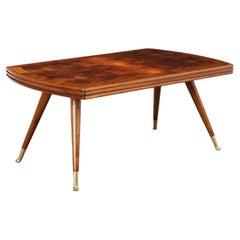 Vintage Argentine stained beechwood rectangular table 1950s
