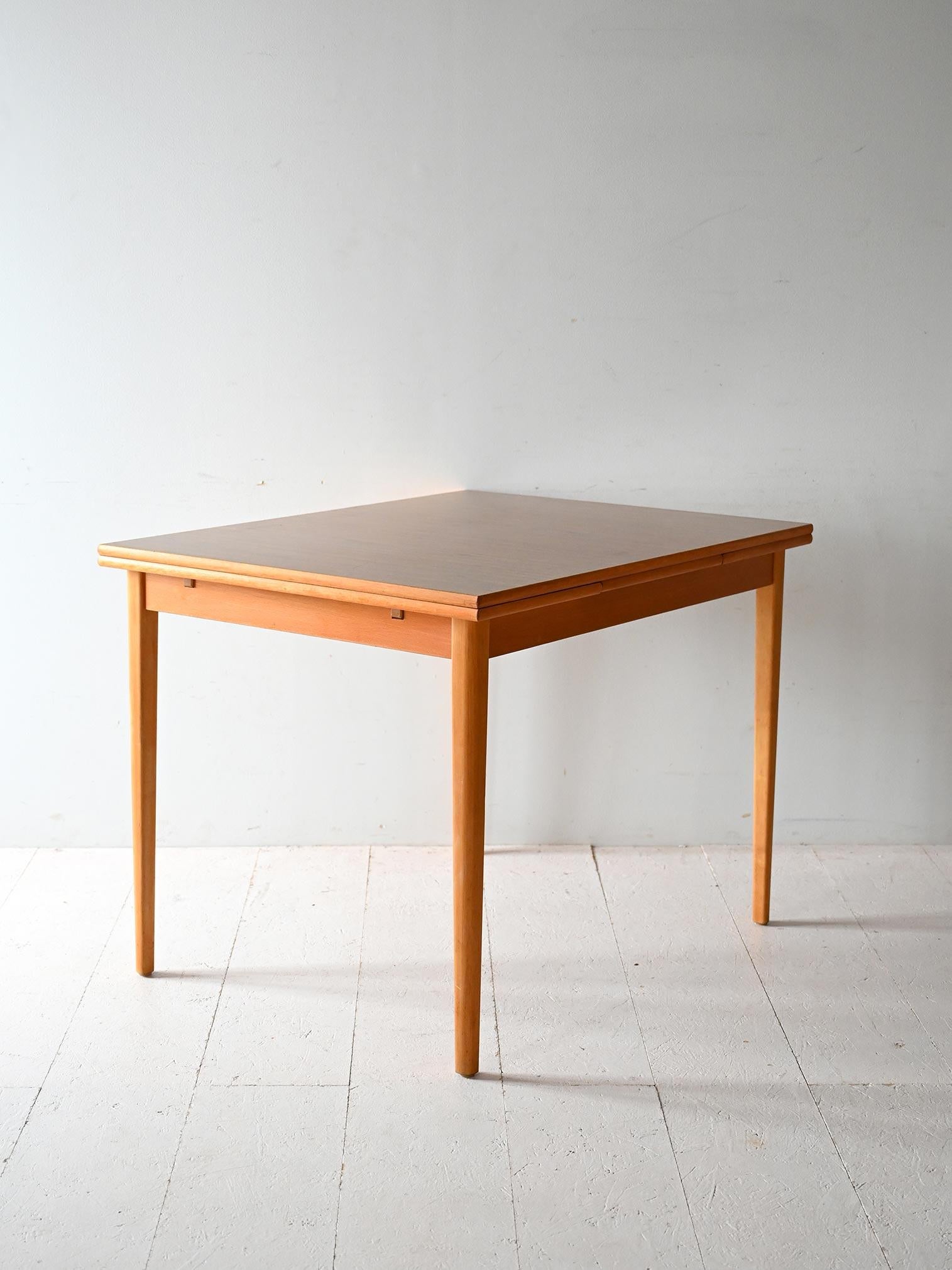 Scandinavian teak and formica rectangular table In Good Condition For Sale In Brescia, IT